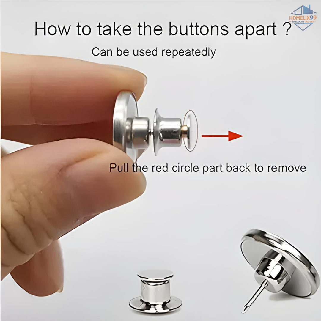 🪟 Magnetic Curtain Button Clips – No-Punch, Stylish, Reusable Clasps ✨