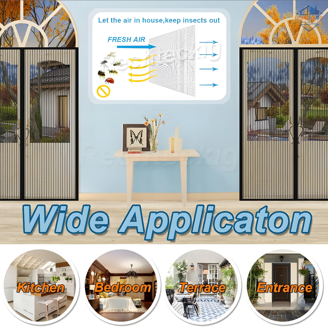 Magnetic Screen Door – Auto-Close Mesh for Fresh Air & Insect-Free Living 🚪🦟