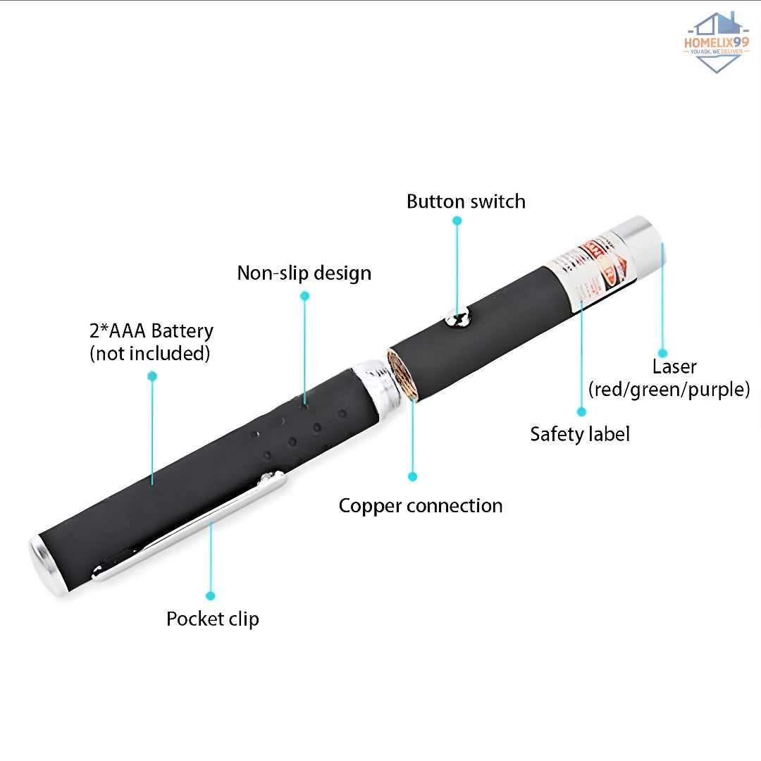 Multipurpose Green Laser Pointer Pen – Powerful Beam & Cool Designs 🔦✨