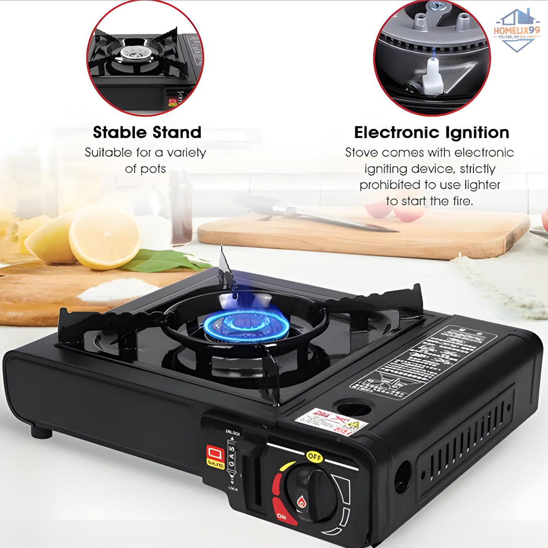 🔥 Portable Camping Gas Stove – Lightweight Outdoor Butane Burner for Hiking & Travel 🏕️🍳