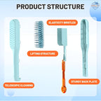 💆‍♀️ Self-Cleaning Hair Comb with Retractable Bristles – Anti-Static & Scalp Massage Brush ✨