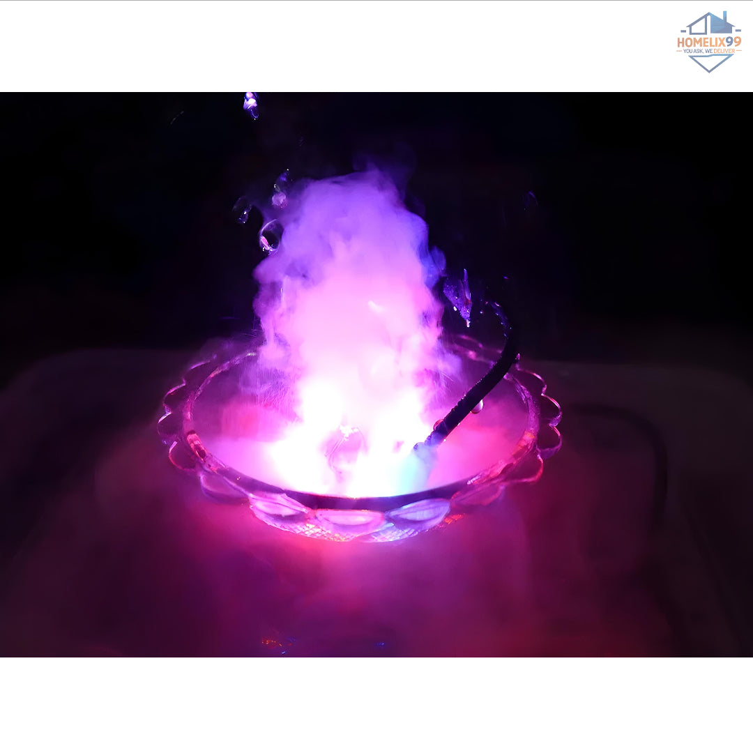 Magical Mist & Lights Transformation – 12 LED Color-Changing Ultrasonic Mist Maker 💨🌈