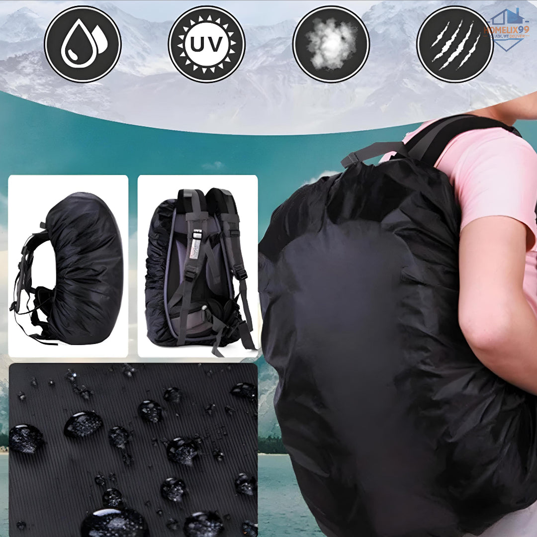 Waterproof Backpack Rain Cover with Buckle Strap – Dustproof, Windproof & UV Resistant