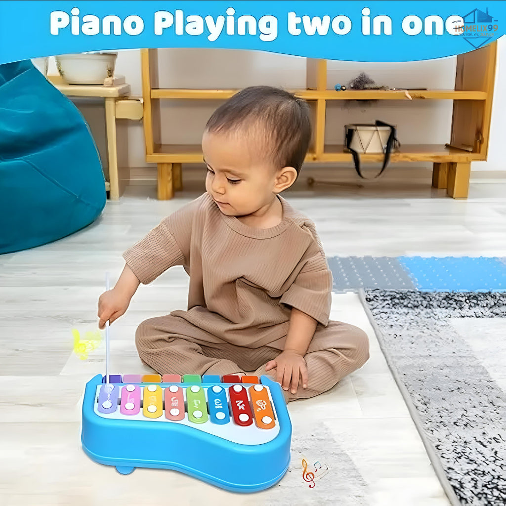 2-in-1 Piano Xylophone Toyset – Musical Fun for Kids 🎹🌈