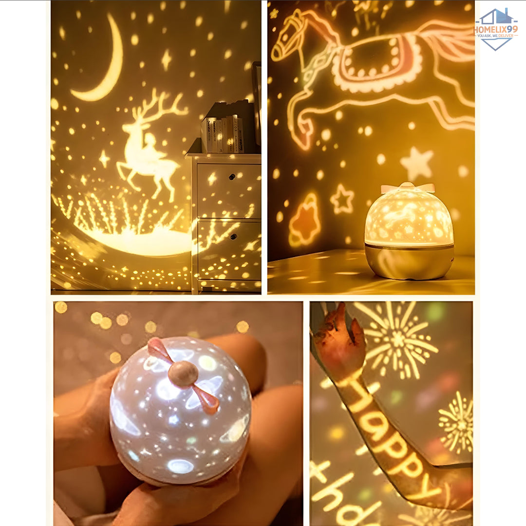 360° Rotating Starry Night Light – Magical Galaxy Projector 🌟🌙