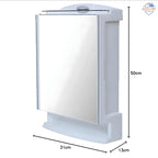 Urban Choice White Bathroom Cabinet with Mirror – Dustproof PPCP Plastic Wall Storage