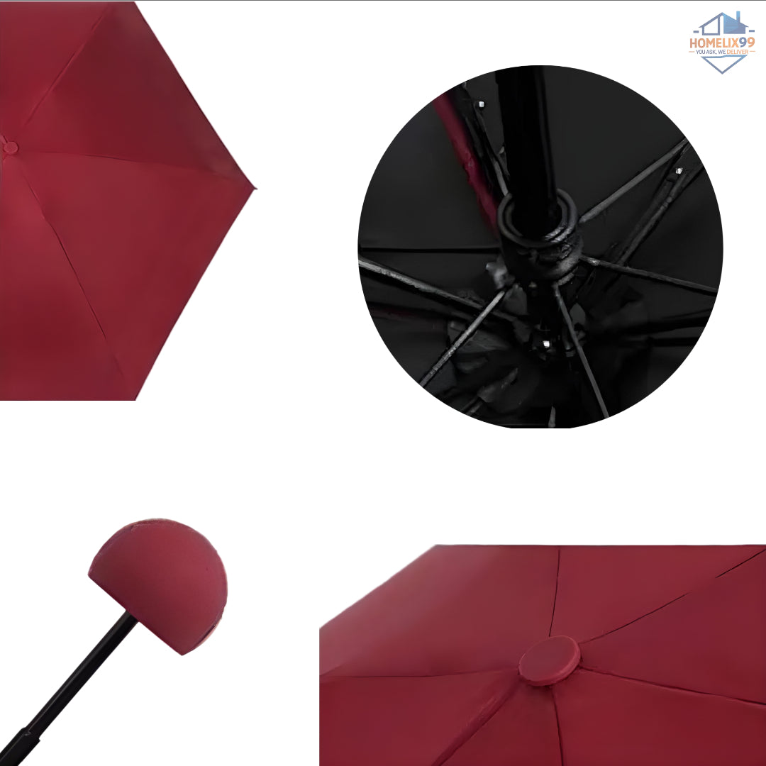 Capsule Folding Umbrella – Compact, Stylish, UV & Rain Protection (Random Color)