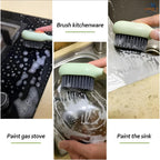 Shoe Cleaning Brush with Built-in Liquid Soap Dispenser – Soft Bristles for Shoes, Clothes & Sneakers