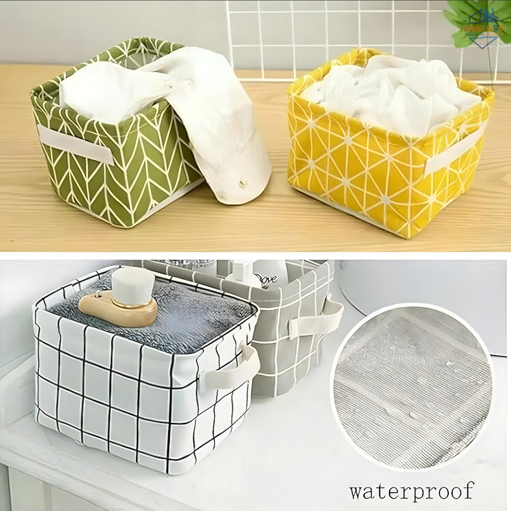 🧺 Foldable Small Multipurpose Canvas Storage Box – For Home, Kids & Travel 🧳