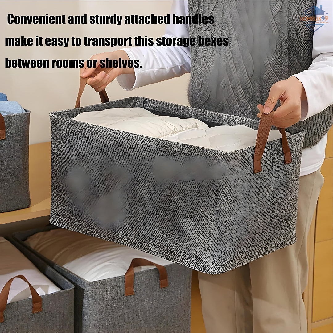Premium Steel Frame Folding Cloth Storage Organizer – Window & Handles