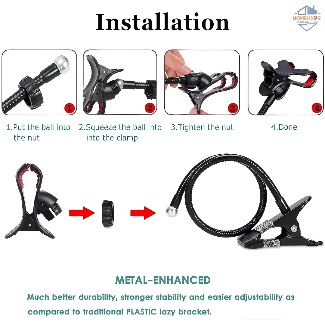 📱 Heavy Duty Mobile Tabletop Stand – Foldable, Adjustable & Metal Built 🔩
