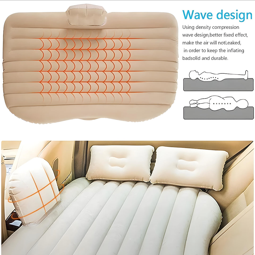 Multifunctional Inflatable Car Bed Mattress 🚗💤 | Twin Sleeping Area with Air Pump & Repair Kit