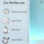 Nice Water Bottle – 400ml 💧🌈 | BPA-Free Glass Liner, Leak-Proof & Stylish