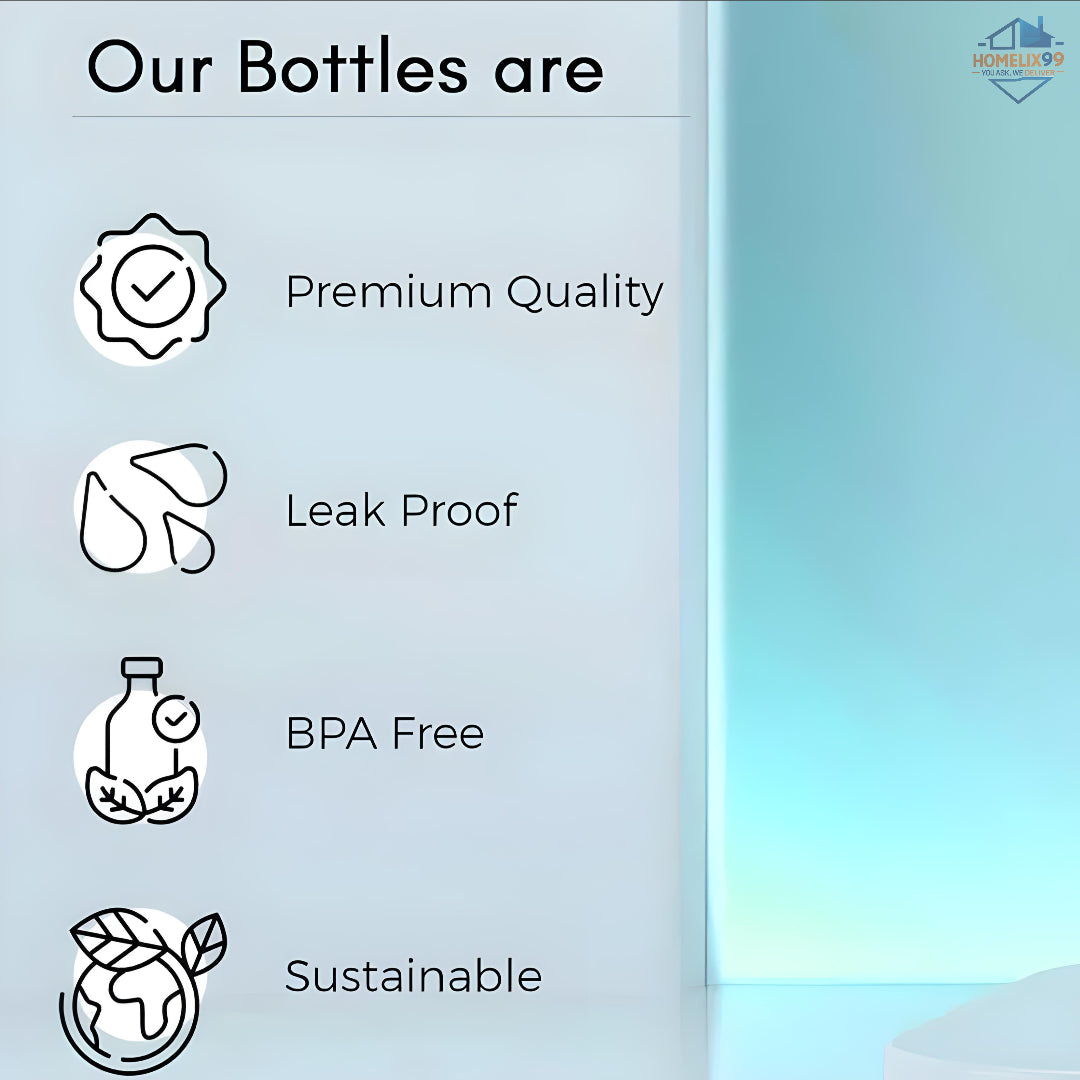 Nice Water Bottle – 400ml 💧🌈 | BPA-Free Glass Liner, Leak-Proof & Stylish