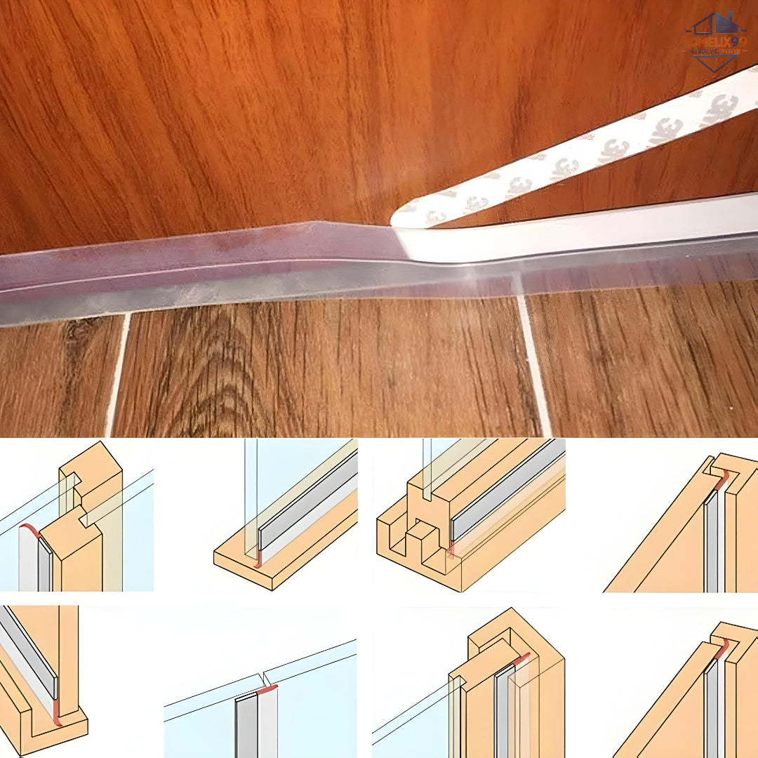 3M Self-Adhesive Silicone Door & Window Seal Strip – Windproof, Soundproof, Dustproof (3 Meter Roll)