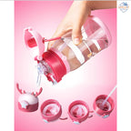 Water Bottle for Kids – Cute Cartoon Sipper Bottle (500ml) 🚰🐻🌈