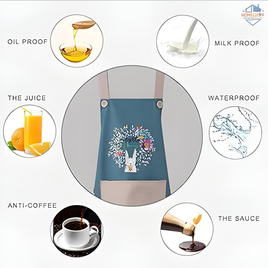 🧑‍🍳 Waterproof Kitchen Apron – Adjustable Fit with Pockets & Towel Sides for Cooking & Cleaning 🍳🧼