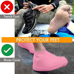 Waterproof Silicone Shoe Covers – Reusable, Anti-Slip, Stretchable Overshoes for Rain, Mud & Outdoor Use