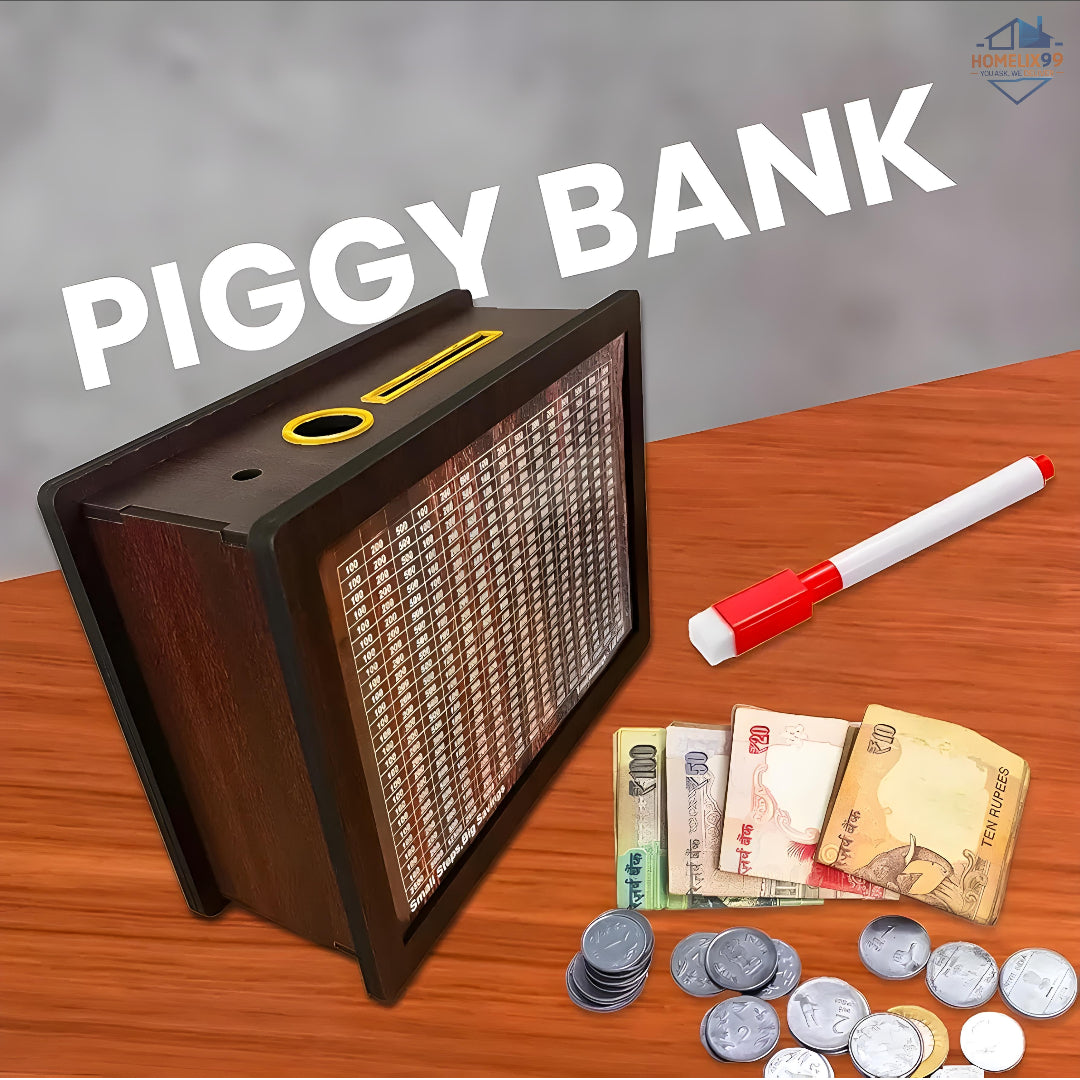 Wooden Piggy Bank – Elegant & Eco-Friendly Savings Box for Kids and Adults! 💰🐷