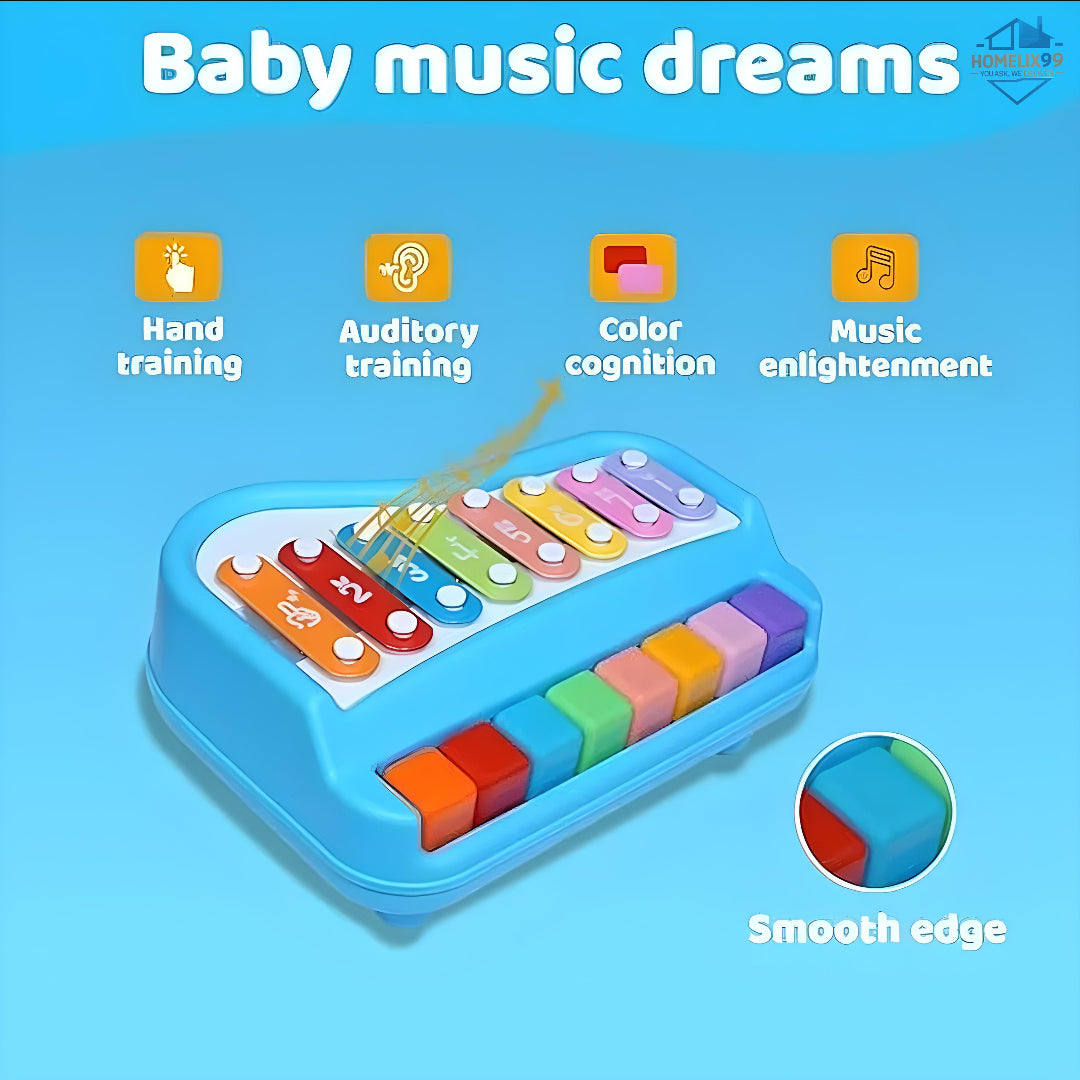 2-in-1 Piano Xylophone Toyset – Musical Fun for Kids 🎹🌈