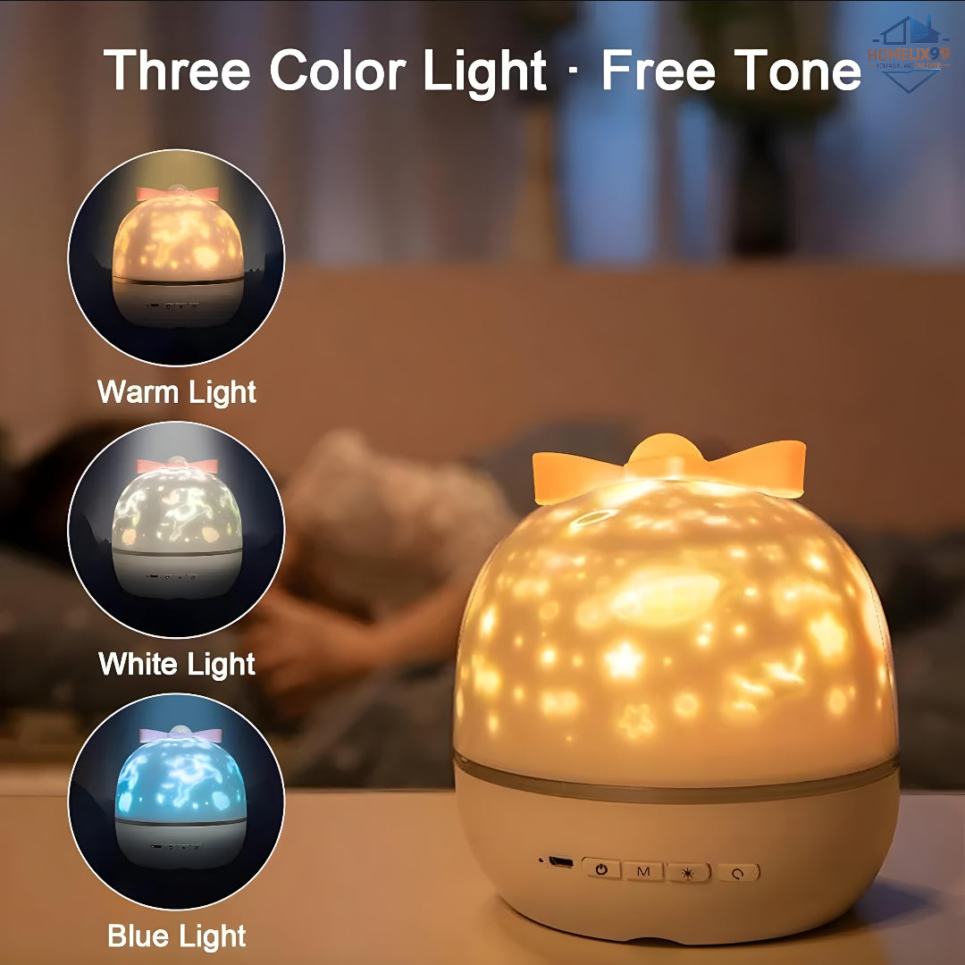360° Rotating Starry Night Light – Magical Galaxy Projector 🌟🌙