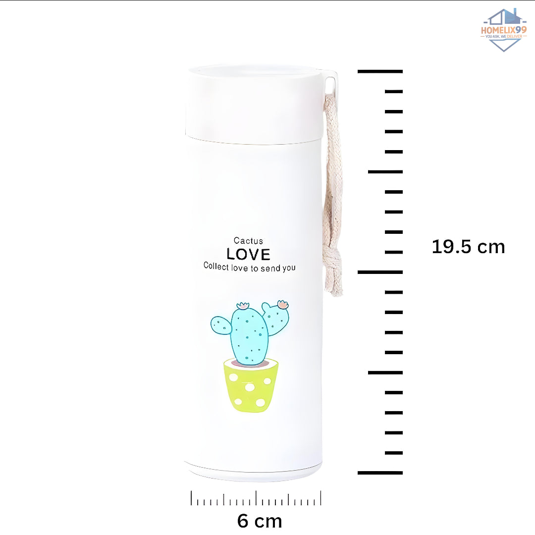 Eco-Friendly Cactus Love Glass Bottle – Stylish & Sustainable Hydration 🌵💧