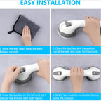 Magic Helping Handle – Suction Grab Bar for Bathroom, Toilet & Kitchen (No Drill Installation)