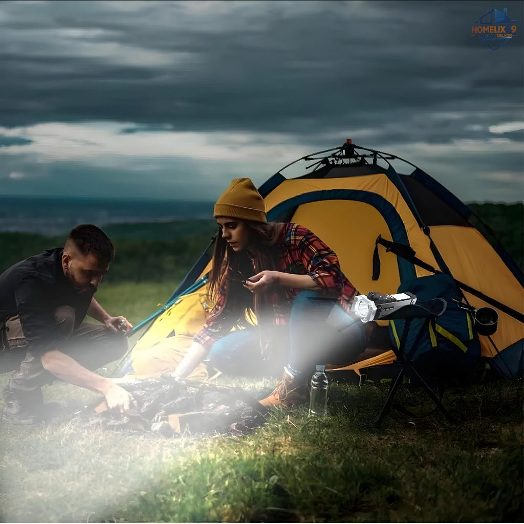 Rechargeable LED Torch with Emergency Tools – Ultra-Bright 3W Flashlight