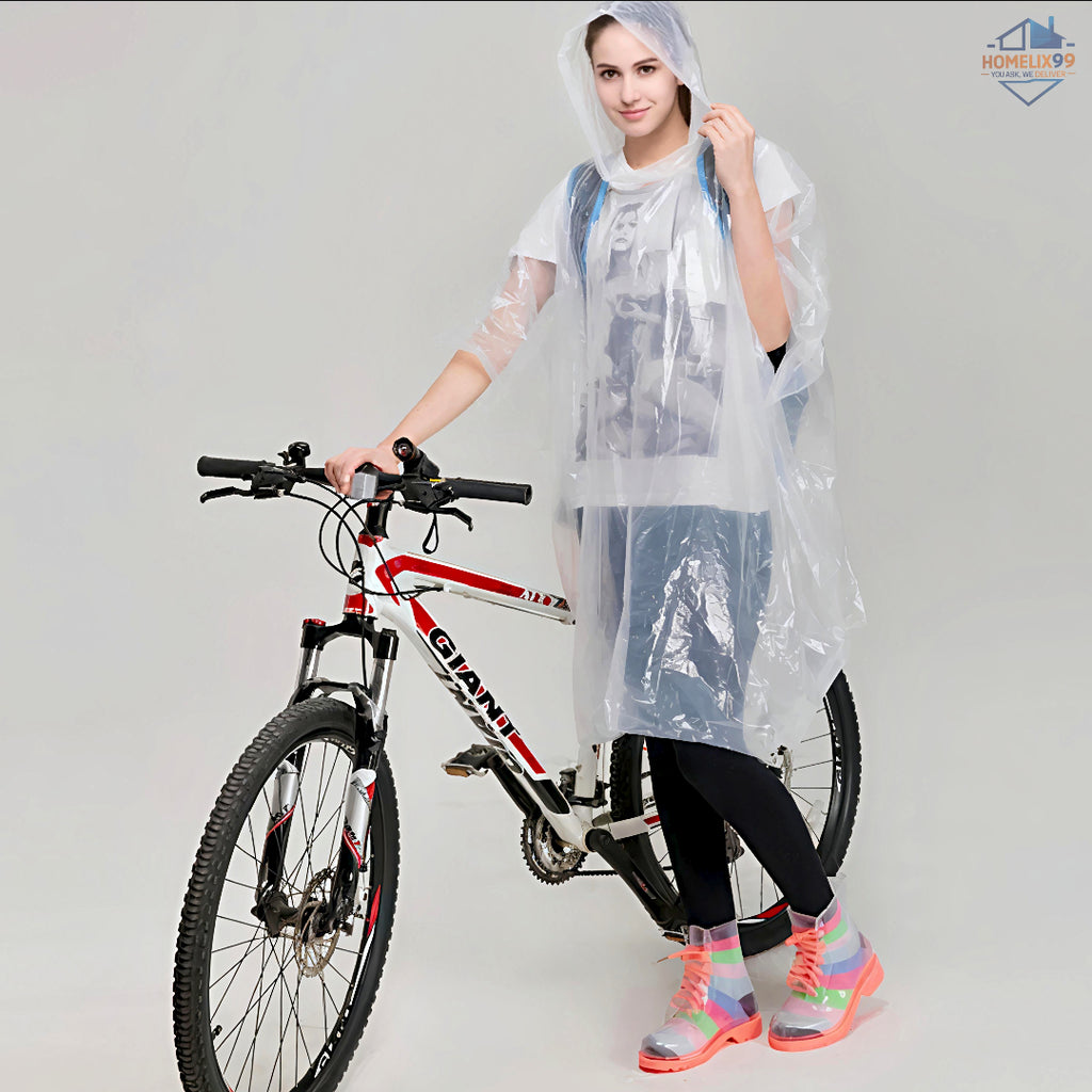 Pocket Raincoat Rain Card – 2 Pcs Unisex Waterproof Ponchos for Emergency Use