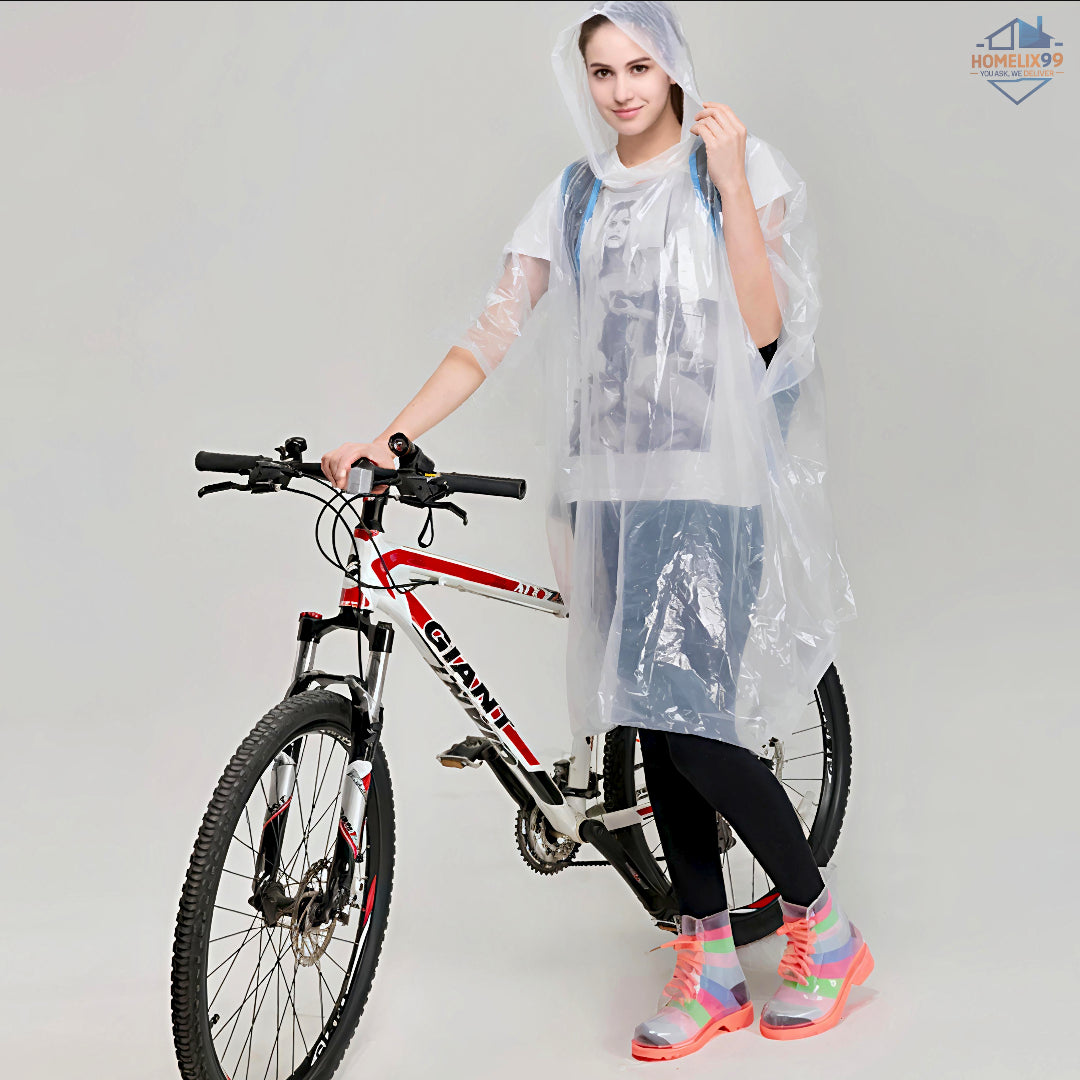 🌧️ Pocket Raincoat Rain Card (2 pcs) – Disposable Emergency Rain Poncho 💧