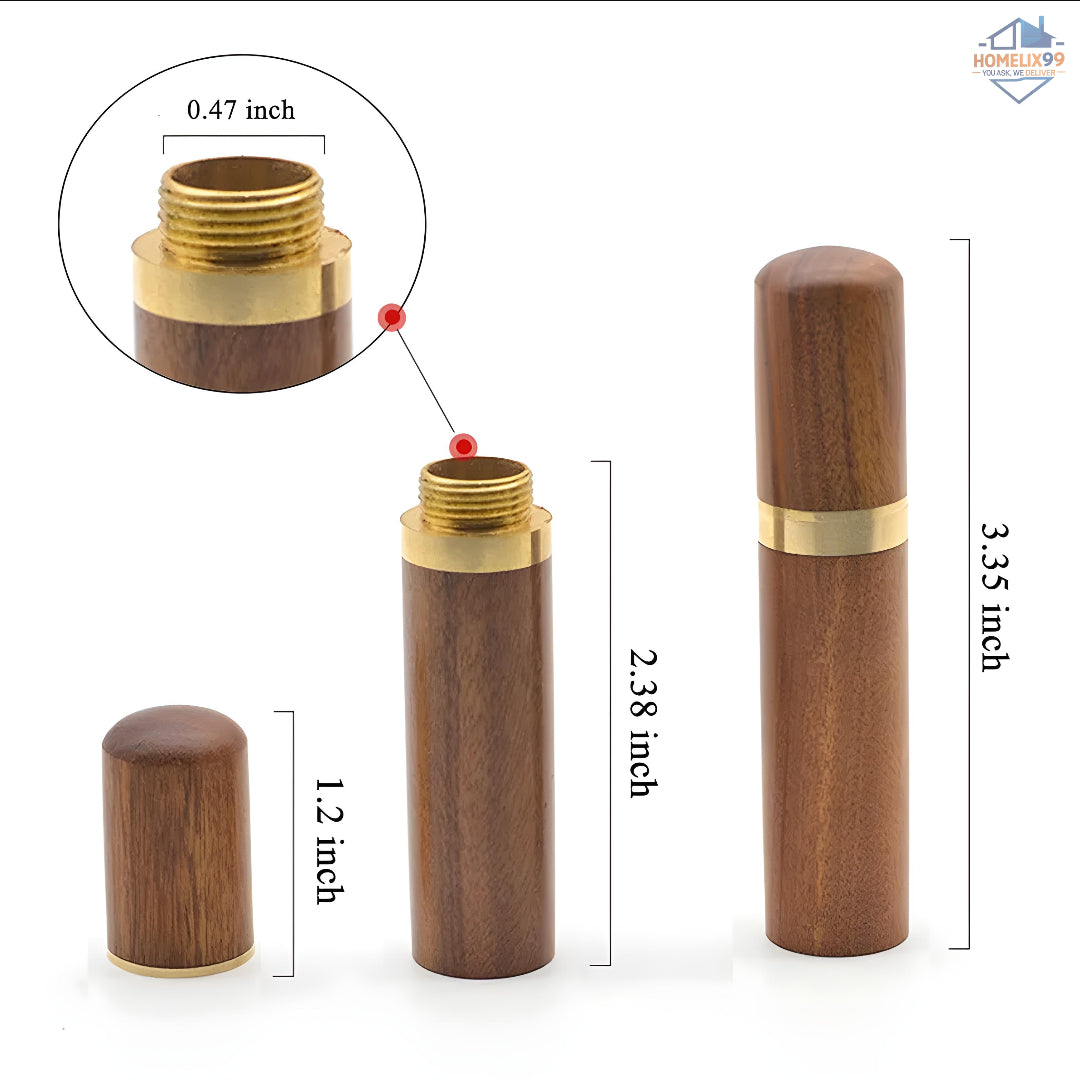 Portable Wooden Needle Storage Case – Handmade Ebony Craft Holder 🧵✨