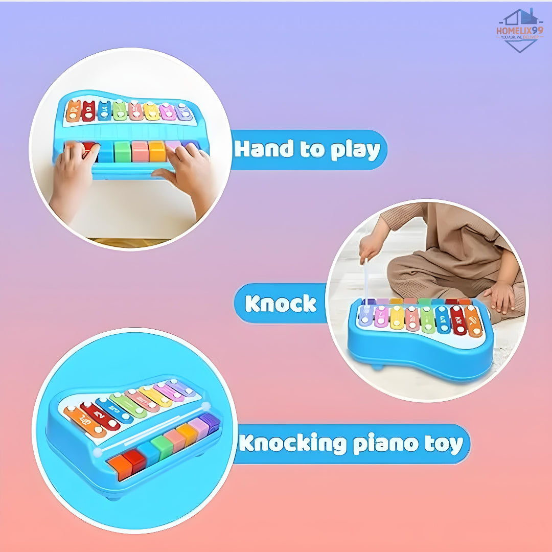 2-in-1 Piano Xylophone Toyset – Musical Fun for Kids 🎹🌈