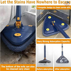 360° Rotatable Triangle Mop with Wring Function – Telescopic Floor Wiper & Microfiber Cleaner 🧼🧽