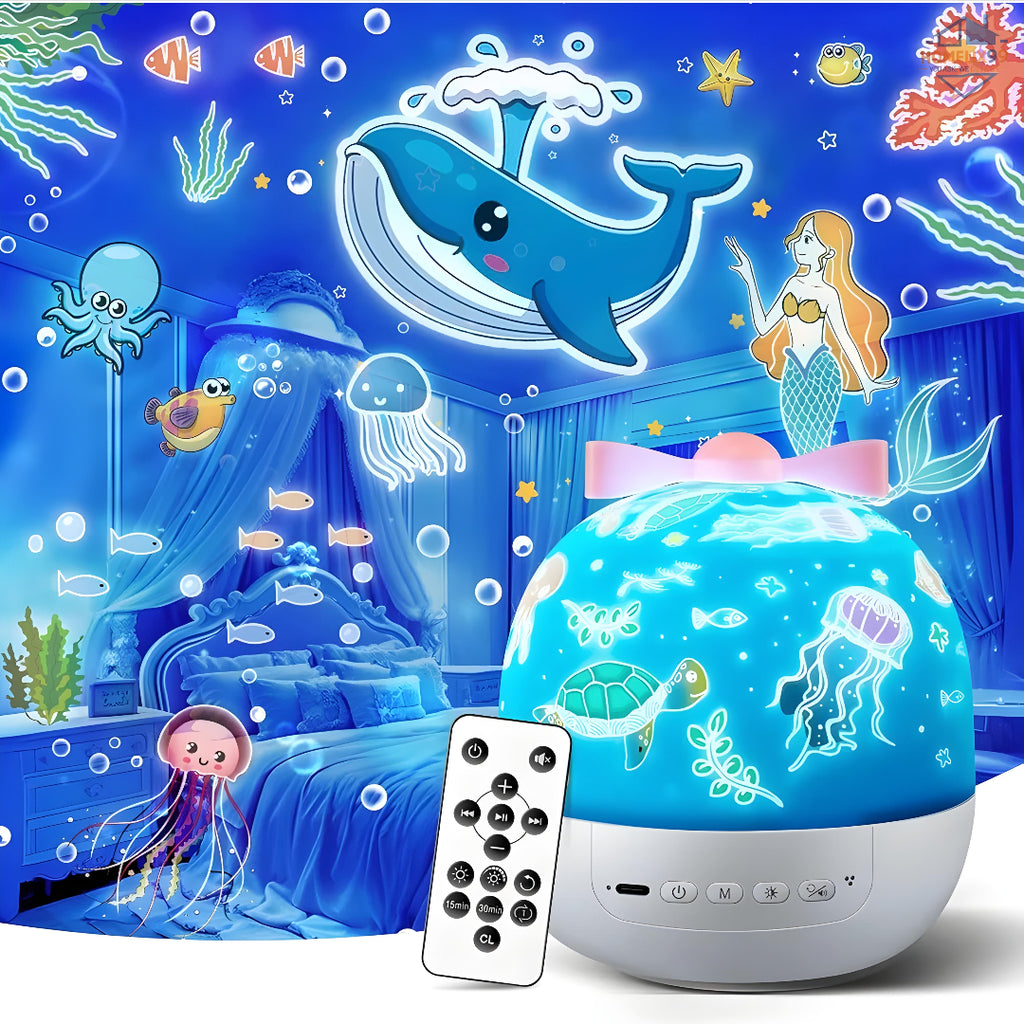 360° Rotating Starry Night Light – Magical Galaxy Projector 🌟🌙