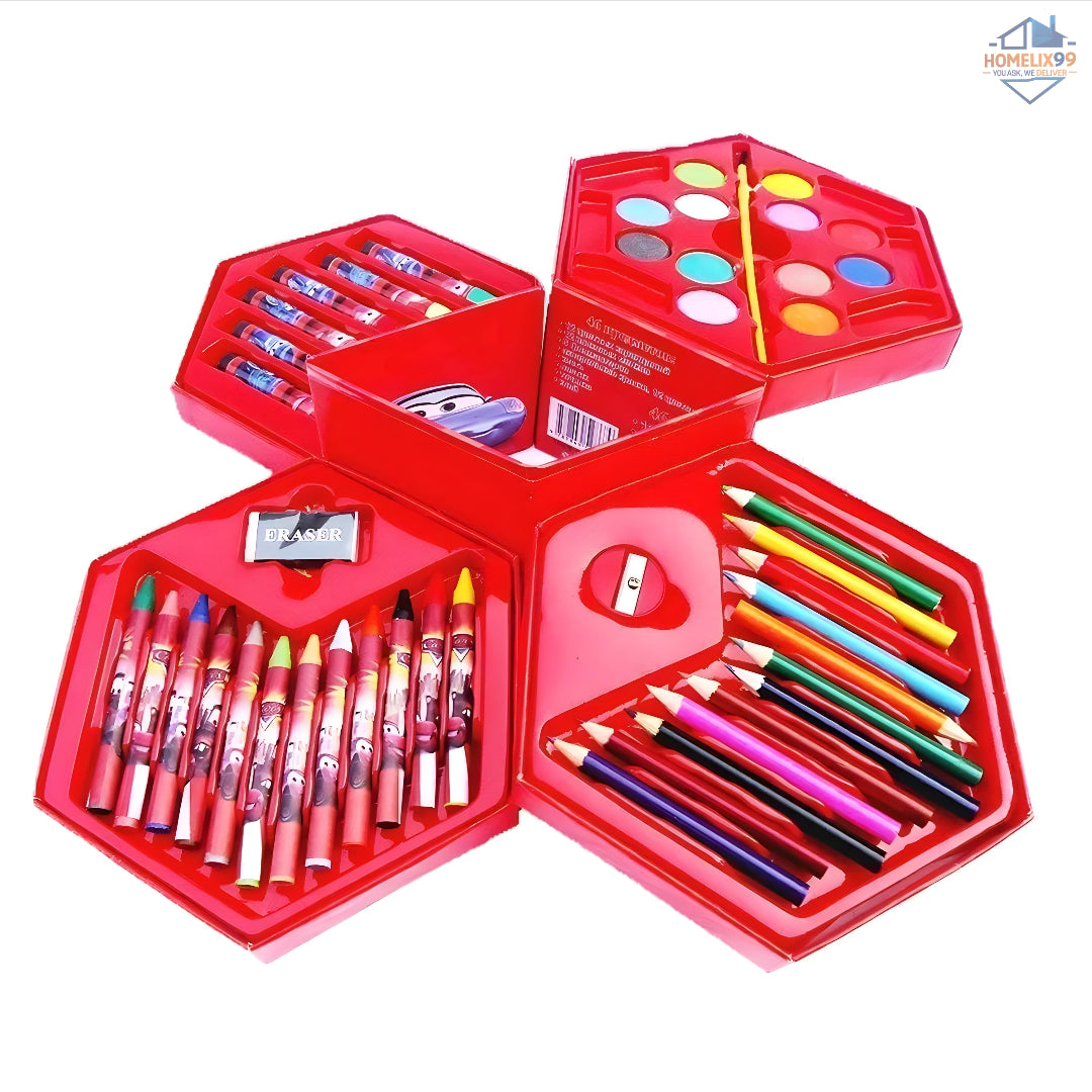 46-in-1 Colors Box Art Set – Creative Fun for Kids 🎨🖍️