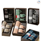 Double Wall Stainless Steel Vacuum Flask – 500ml Hot & Cold Thermos Bottle with Built-in Cup