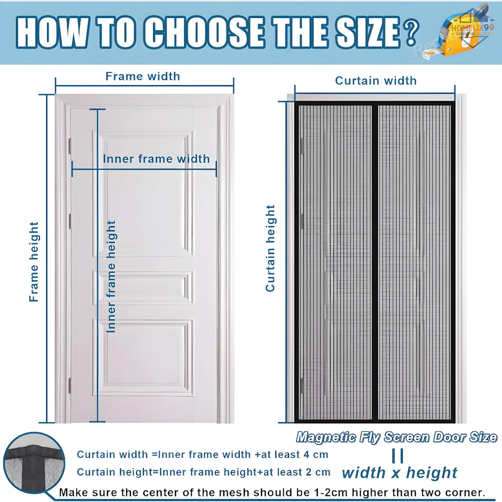 Magnetic Screen Door – Auto-Close Mesh for Fresh Air & Insect-Free Living 🚪🦟
