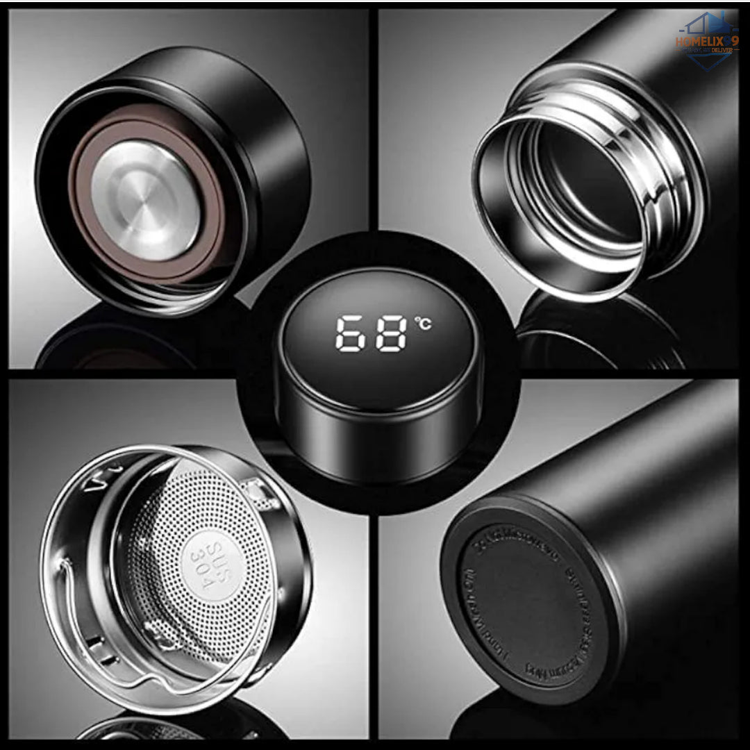 💧 SS Smart Vacuum Insulated Bottle (500ml) – LED Temperature Display | Hot & Cold Thermos 🔥❄️