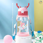 Water Bottle for Kids – Cute Cartoon Sipper Bottle (500ml) 🚰🐻🌈
