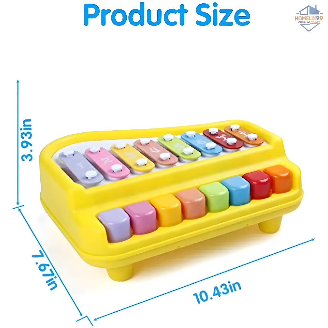 2-in-1 Piano Xylophone Toyset – Musical Fun for Kids 🎹🌈
