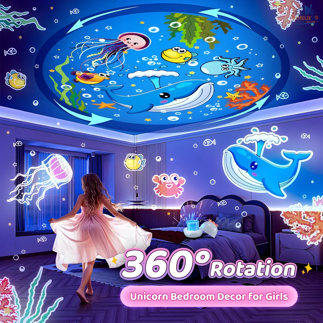 360° Rotating Starry Night Light – Magical Galaxy Projector 🌟🌙