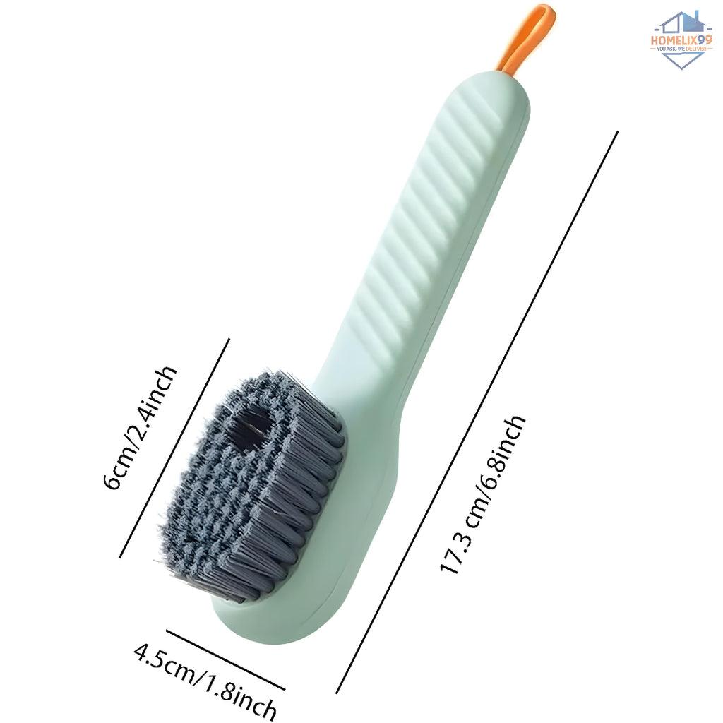 Shoe Cleaning Brush with Built-in Liquid Soap Dispenser – Soft Bristles for Shoes, Clothes & Sneakers