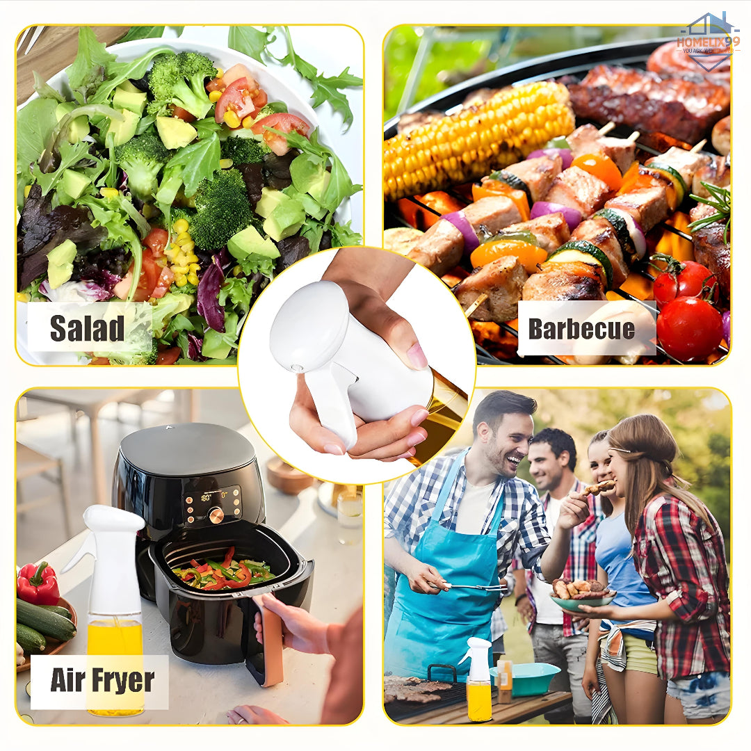 Glass Oil Sprayer Bottle for Cooking – Fine Mist Dispenser for Frying, Grilling & Air Fryer Use
