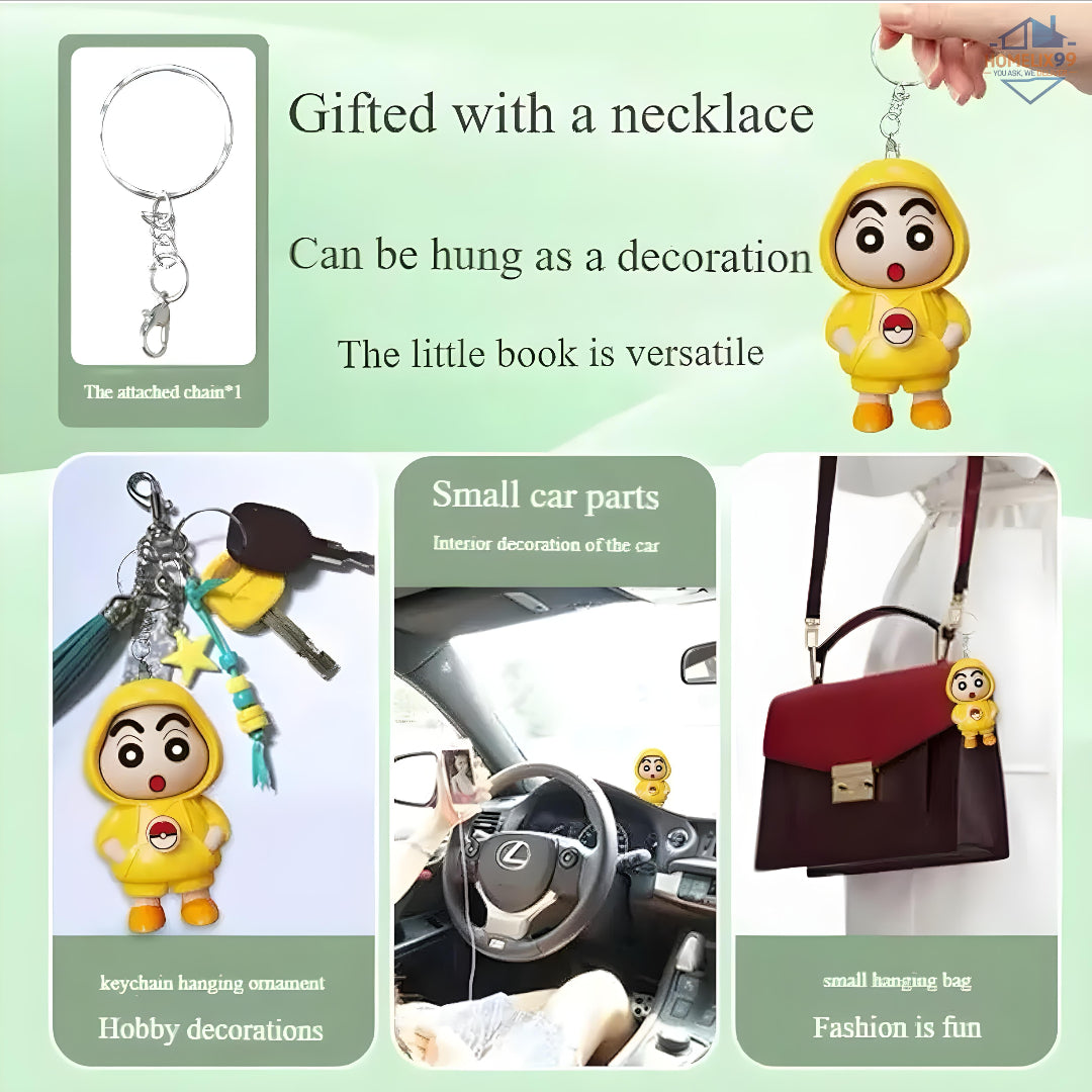 Face Changing Doll Keychain – 3 Fun Expressions Shinchan Accessory 🔑✨