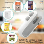 2-in-1 USB Mini Heat Sealer & Cutter for Plastic Snack Bags – Rechargeable, Magnetic, Pocket-Sized