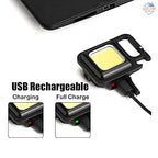Mini Rechargeable Flashlight Keychain – 800 Lumens with Magnet, Bottle Opener & Stand