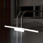 Heavy Duty Stainless Steel Foldable Cloth Drying Stand – 3-Layer Design with Castor Wheels
