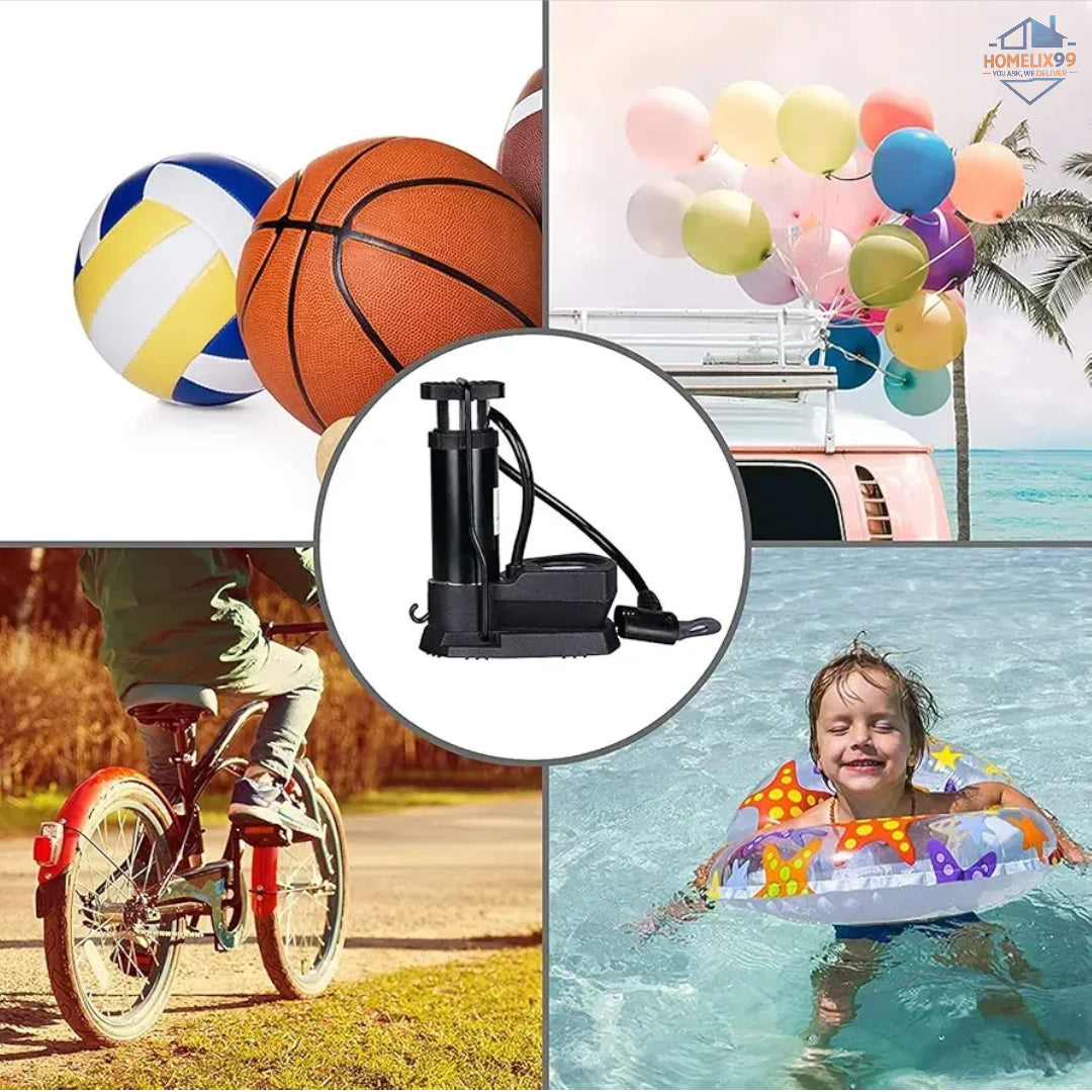 Portable High-Pressure Foot Air Pump with Gauge – Heavy-Duty Inflator for Car, Bike, Sports & More