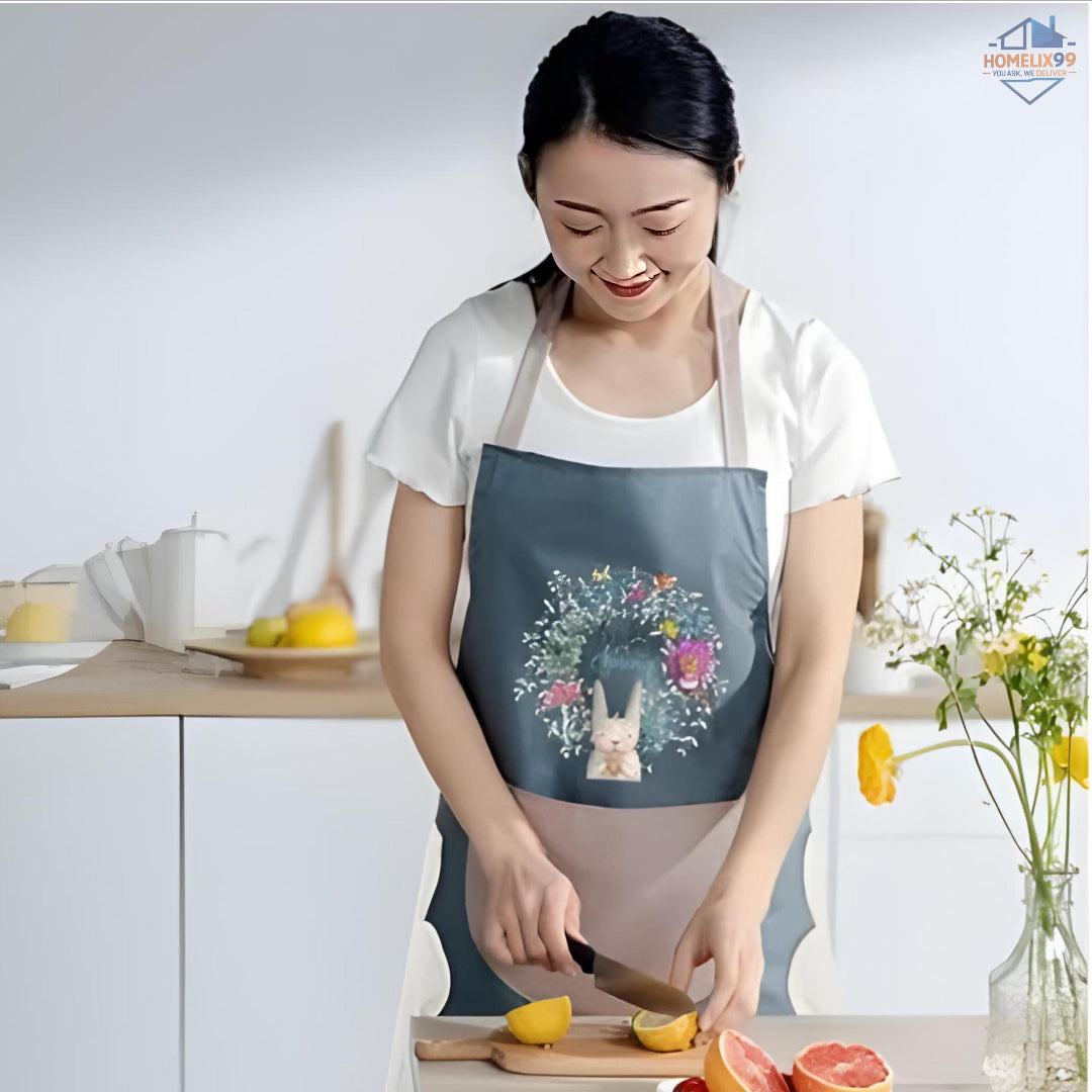🧑‍🍳 Waterproof Kitchen Apron – Adjustable Fit with Pockets & Towel Sides for Cooking & Cleaning 🍳🧼