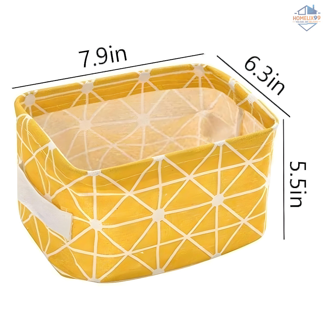 🧺 Foldable Small Multipurpose Canvas Storage Box – For Home, Kids & Travel 🧳